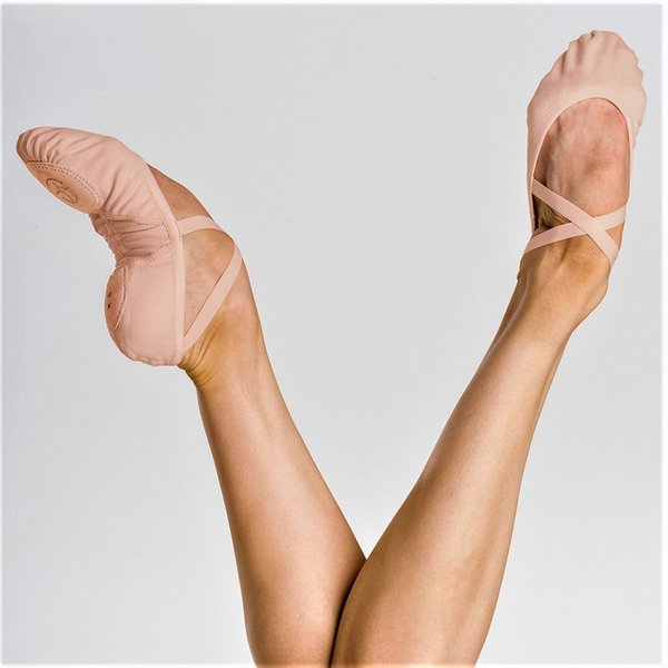 Wear Moi Ballettschläppchen elastisches Leinen hellbeige